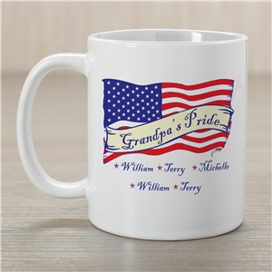 Personalized USA American Pride Ceramic Personalized Coffee Mug | Customizable Coffee Mugs