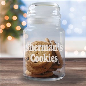 Engraved Any Message Glass Cookie Jar 240734