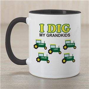 Personalized I Dig My Kids Coffee Mug | Customizable Coffee Mug