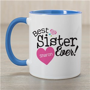 Personalized Best Sister Ever Mug | Customizable Coffee Mugs