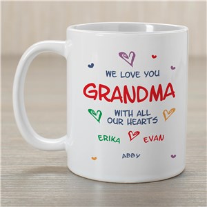 All Our Hearts Mug | Personalized Grandma Gifts