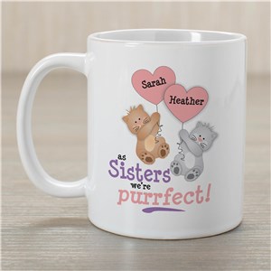 Purrfect Sister Coffee Mug | Customizable Coffee Mugs