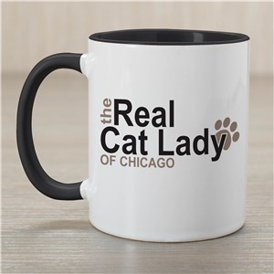 Personalized Real Cat Lady Mug | Customizable Coffee Mugs