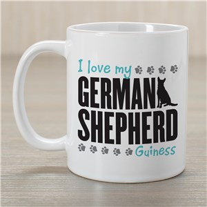 I Love My Dog Personalized Mug | Customizable Coffee Mugs