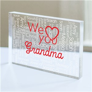 Personalized We Love You Keepsake Block | Personalized Keepsake for Valentine's Day