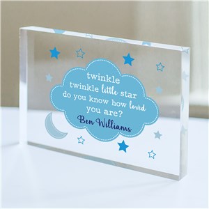 Personalized Twinkle Twinkle Little Star Keepsake | Nursery Keepsake for Baby