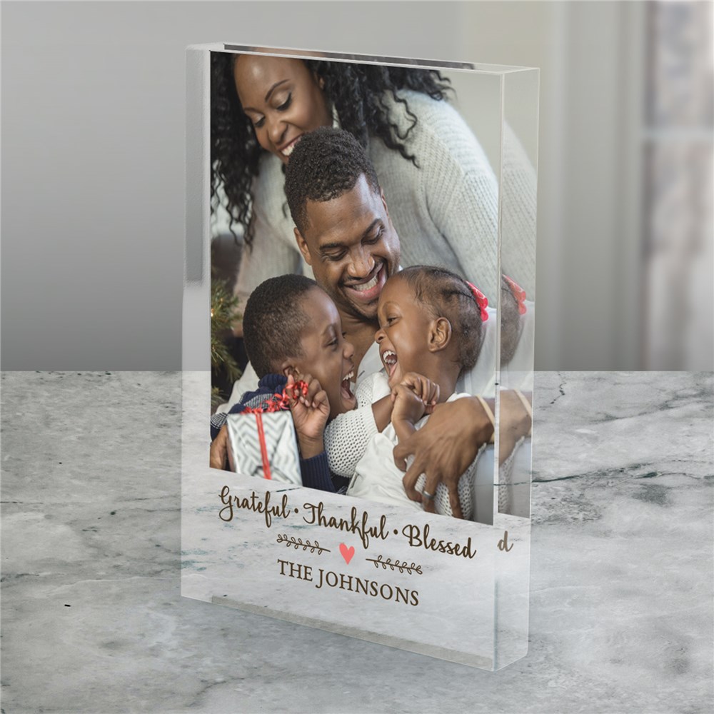 Personalized Grateful, Thankful, Blessed Photo Keepsake | Photo Keepsakes