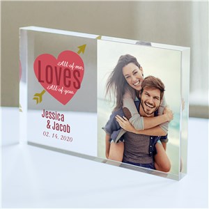 Personalized All Of Me Loves All Of You Photo Acrylic Keepsake | Personalized Valentine's Gifts For Her