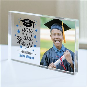 Personalized You Did It Photo Keepsake | Graduation Photo Gifts