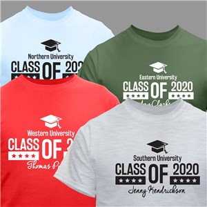 Personalized Class of Cap T-Shirt | Personalized Graduation Shirts