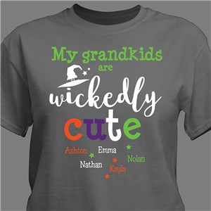 Personalized My Grandkids Are Wickedly Cute T-Shirt | Personalized Halloween Shirts