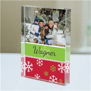 Personalized Snowflake Family Photo Keepsake | Photo Gifts