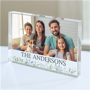 Personalized Family Name With Flowers Acrylic Photo Keepsake 3147674