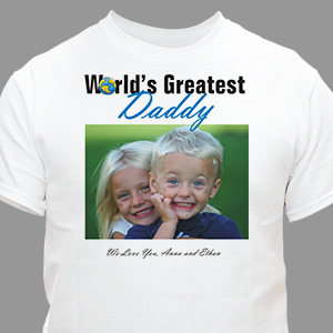 Personalized World's Greatest Father's Day Photo T-shirt | Personalized T-shirts