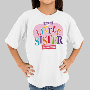 Big Sister Heart Personalized Kids T-Shirt | Big Sister Gifts