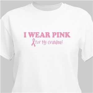 I Wear Pink - Breast Cancer Awareness Personalized T-shirt