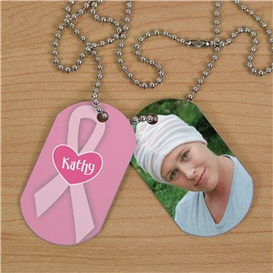 Breast Cancer Photo Dog Tags