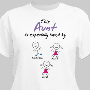 Especially Loved By Personalized Aunt T-shirt | Gifts For Aunts