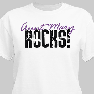 My Aunt Rocks Personalized T-Shirt | Personalized T-shirts