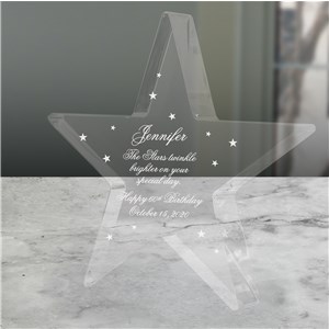 Personalized Happy Birthday Star Keepsake