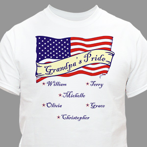 Personalized USA American Pride T-Shirt | Personalized Patriotic Shirts