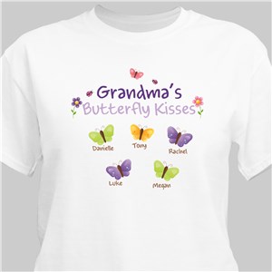 Personalized Butterfly Kisses T-shirt | Personalized Grandma Shirts