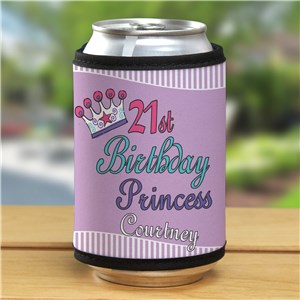 Personalized 21st Birthday Princess Can Wrap  339709