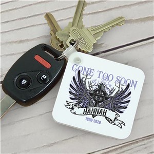 Personalized Gone Too Soon Memorial Key Chain | Memorial Gifts