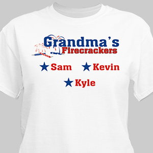 Firecrackers Personalized T-Shirt | Personalized Grandma Gifts