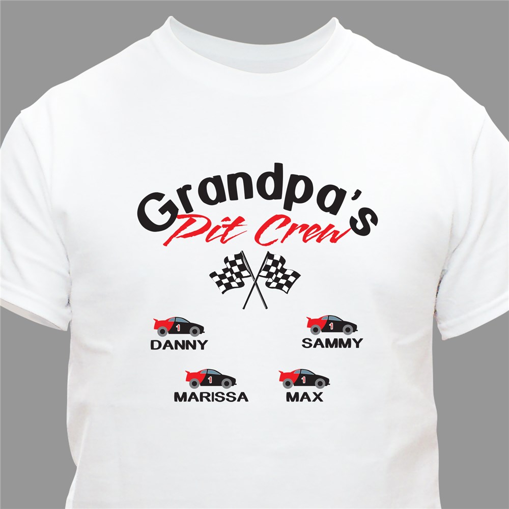 Personalized Pit Crew T-Shirt | Personalized Gifts For Grandparents