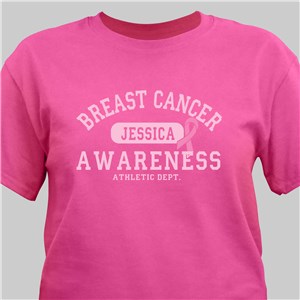 Personalized Breast Cancer Awareness Athletic Dept. T-Shirt | Personalized T-shirts