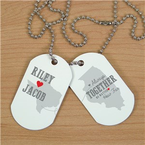 Personalized Relationship Dog Tags | Personalized Long Distance Relationship Gifts