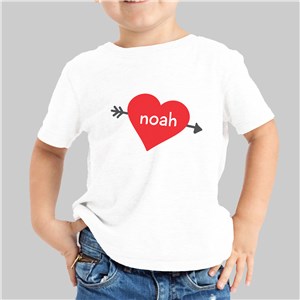 Cupid's Heart Personalized Youth T-Shirt | Valentines Day Gifts For Kids