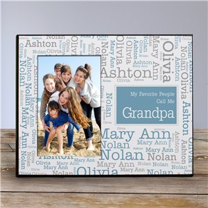 Personalized Favorite People Word-Art Printed Frame | Daddy Picture Frames