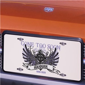 Personalized Gone Too Soon Memorial License Plate | Personalized Memorial Gift Ideas