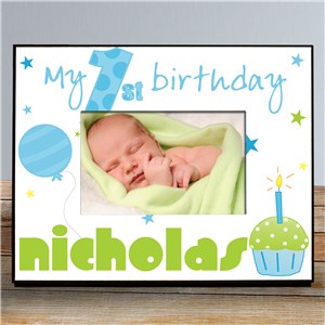 Personalized Baby Boy's 1st Birthday Picture Frame | Personalized Picture Frames