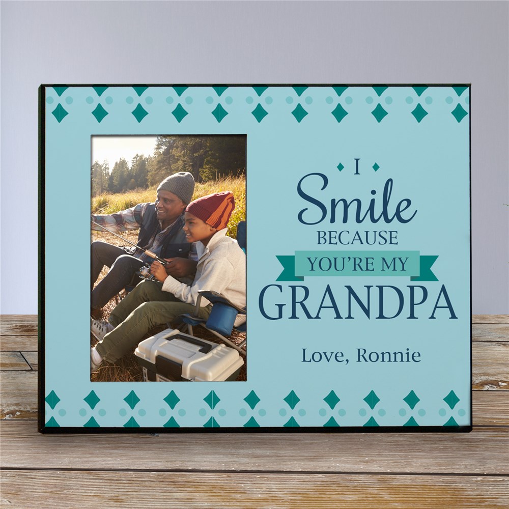 Personalized We Smile Because Frame