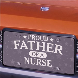 Personalized Proud Father with Stars License Plate