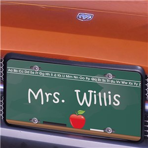 Chalkboard Teacher License Plate | Personalized Teacher Gifts