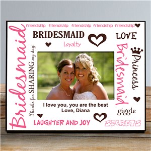 Personalized Bridesmaid Printed Picture Frame | Personalized Picture Frames