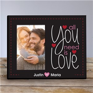 Personalized All You Need Is Love Printed Frame | Personalized Picture Frames