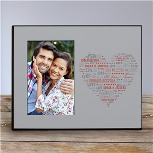 Personalized Heart Printed Picture Frame | Personalized Picture Frames