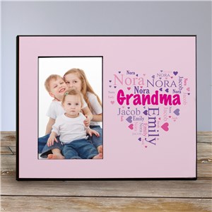 Personalized Grandma's Heart Word-Art Printed Frame | Personalized Gifts For Grandma