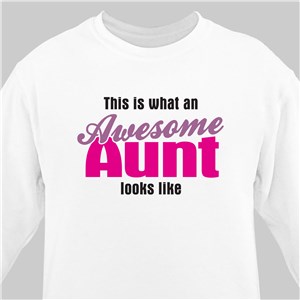 Awesome Aunt Personalized Sweatshirt | Personalized Aunt Gifts