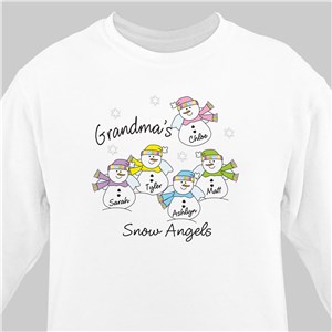 Snow Angels Sweatshirt | Personalized Christmas Shirt