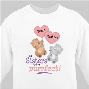 Purrfect Sister Sweatshirt | Personalized Sweatshirts