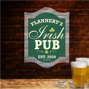 Shaped Sign for St Patrick's Day | Personalized Irish Pub Sign