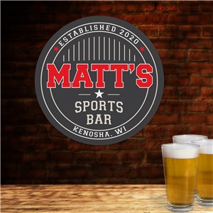 Personalized Sports Bar Wall Sign | Personalized Mancave Sign