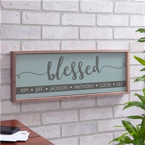 Personalized Blessed Wall Sign | Personalized Family Names Sign