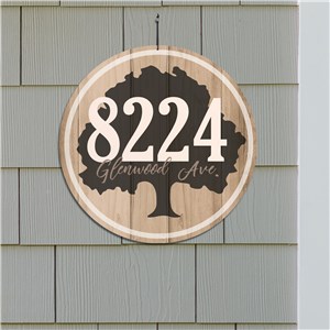 Personalized Oak Tree Address Sign | Custom House Sign